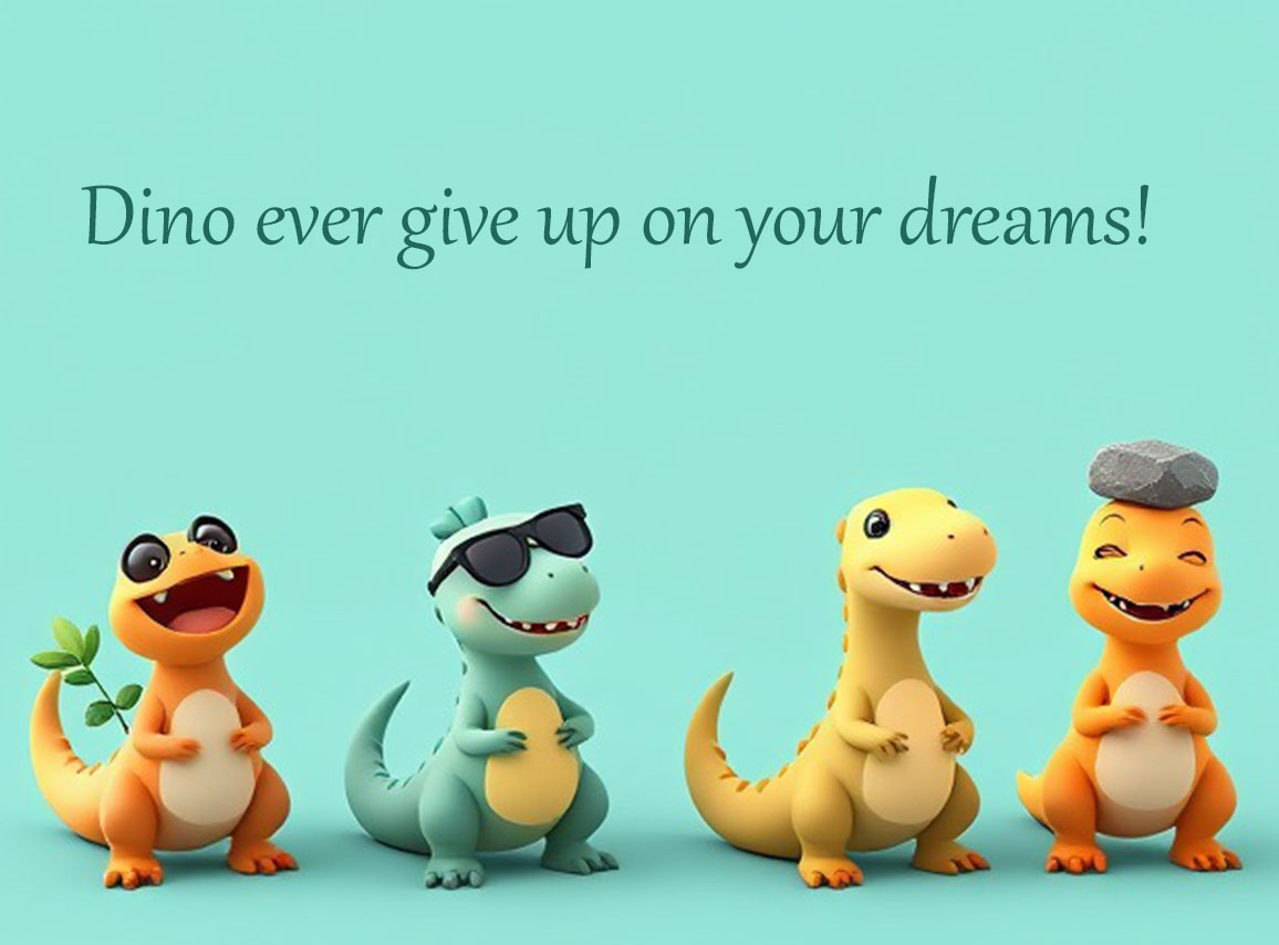 Dino ever give up on your dreams!