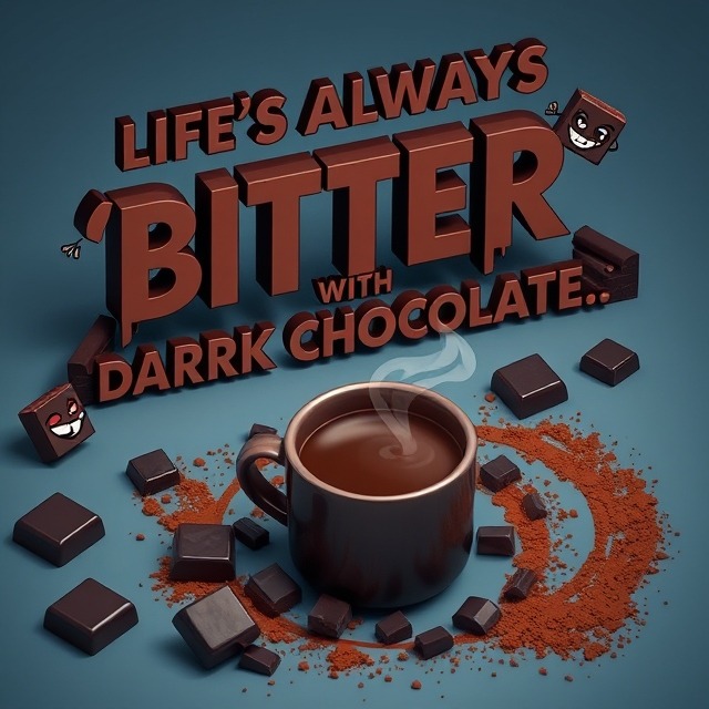 Life’s always “bitter” with dark chocolate.