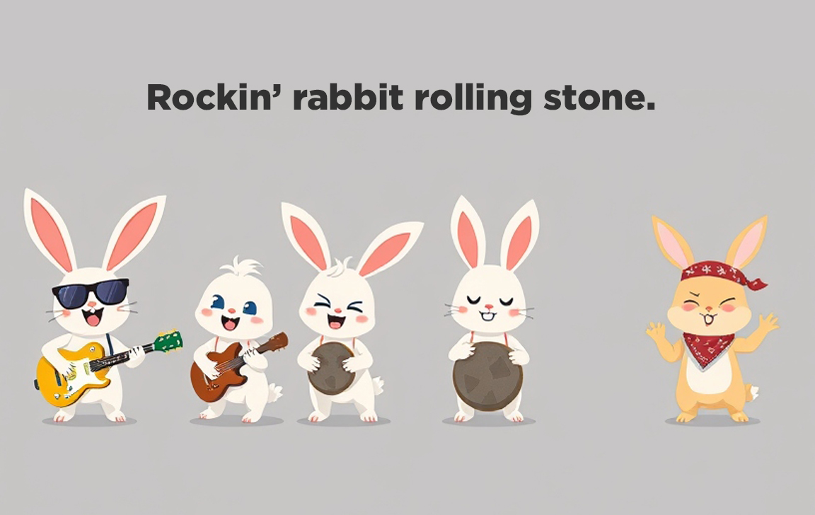 Rockin’ rabbit rolling stone.