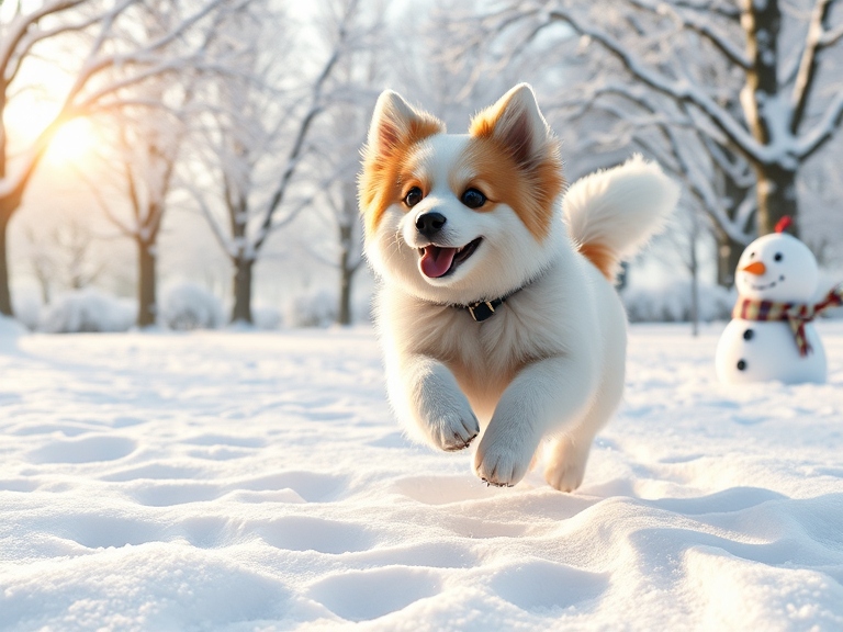 Snow place like the park for my pup.