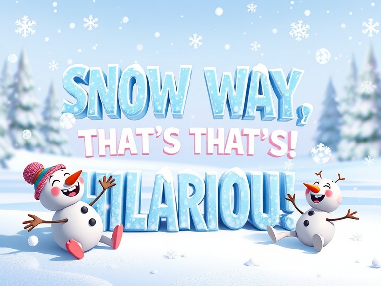 Snow way, that’s hilarious!