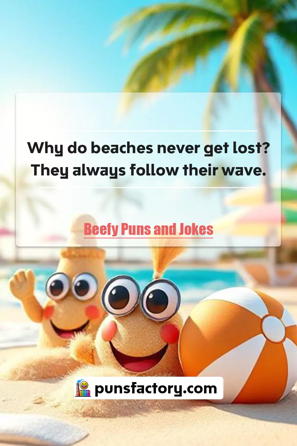 Beach Punny for Social Media Instagram, Reddit & Twitter