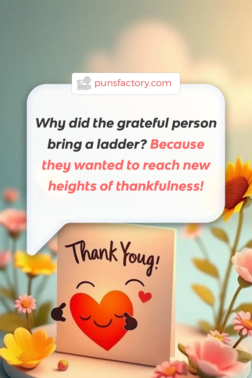 Cheerful Grateful Puns for Social Media