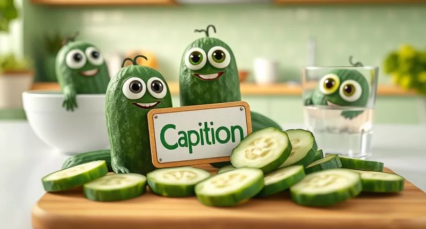 Fresh Cucumber Caption Puns