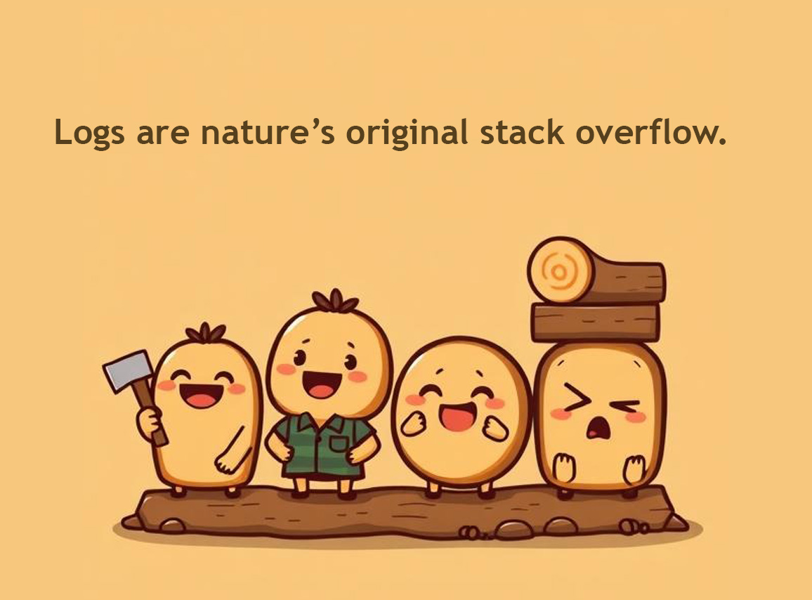 Logs are nature’s original stack overflow.