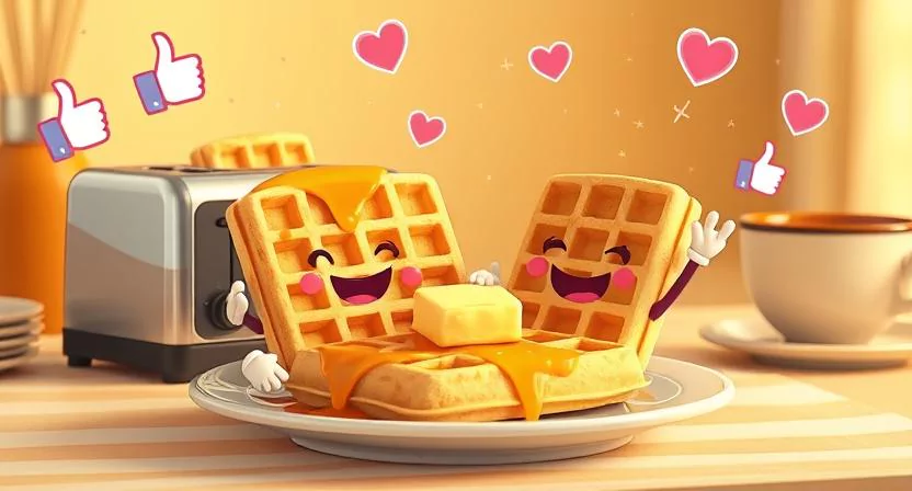 Waffle Love Captions for Social Media