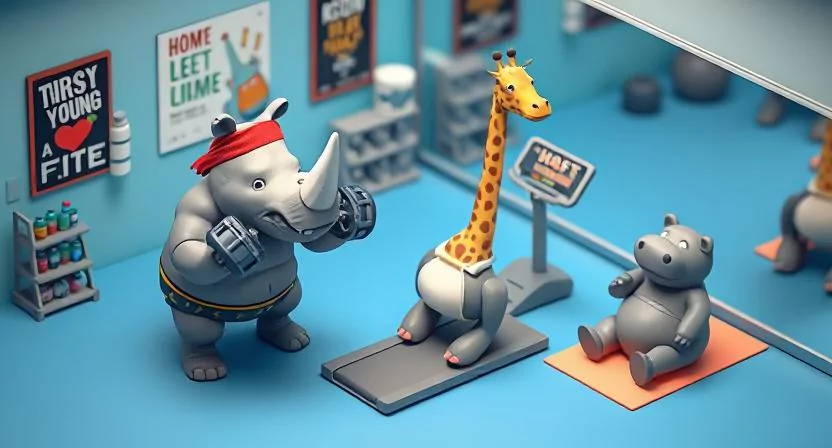 Whimsical Rhinos in Wordplay